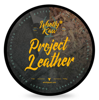 Wholly Kaw Project Leather mydło do golenia 114 g