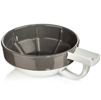 Fine Accoutrements miska do golenia szaro-biała