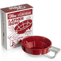 Fine Accoutrements miska do golenia czerwono-biała