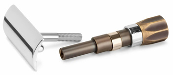 Merkur gałka do maszynki Progress, mosiądz